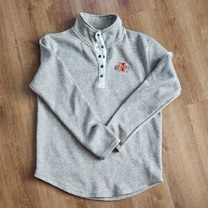 Ameda Gray Quarter-Zip Sweatshirt Casual Sporty